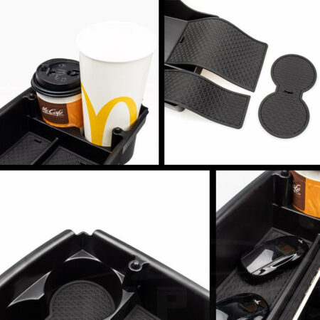 Center Console Organizer Storage Box with Cup Holder for Model X