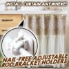 Nail-free Adjustable Rod Bracket Holders(Set of 2)