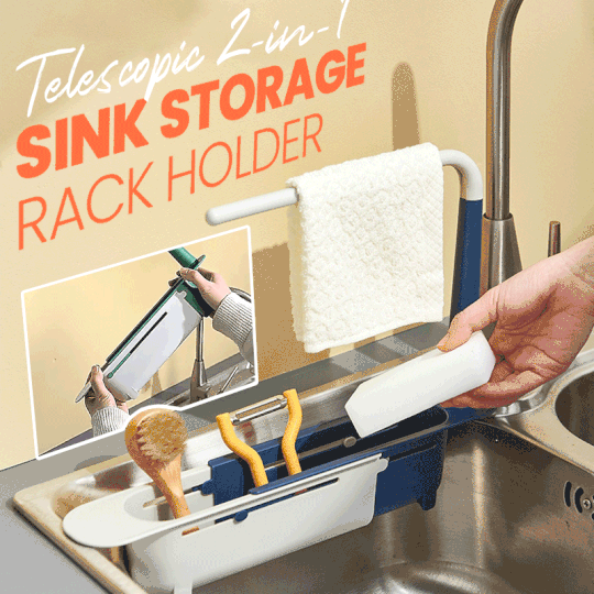 New storage rack for family retractable sink
