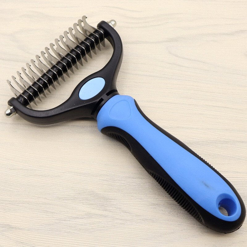 Pet Grooming Tool 2 Sided Undercoat Rake for Cats Dogs brush Safe Dematting Comb for Easy