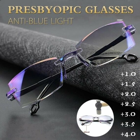 Abilpersity Sapphire high hardness anti blue light intelligent dual focus reading glasses Lulunami