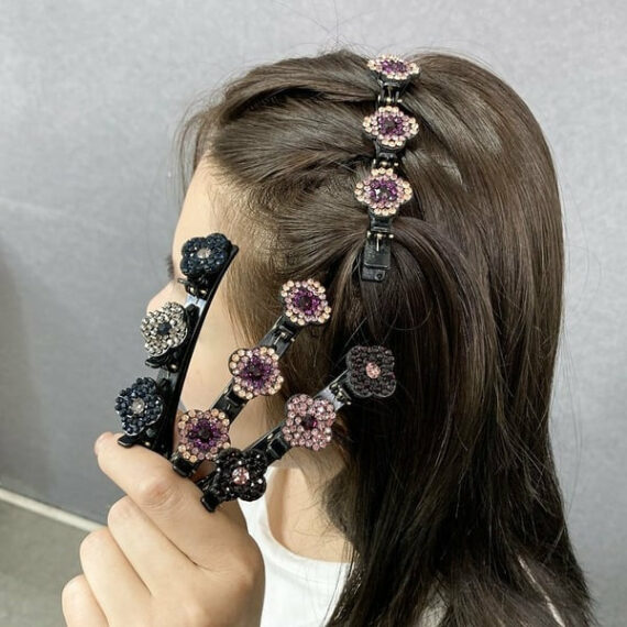 Sparkling Crystal Stone Braided Hair Clips Lulunami Sparkling Crystal Stone Braided Hair Clips Lulunami