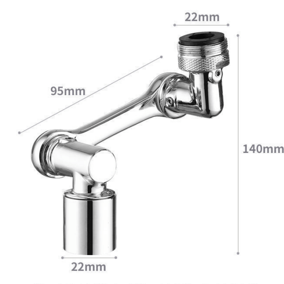 Universal Swivel Robotic Arm Swivel Extension Faucet Aerator Lulunami