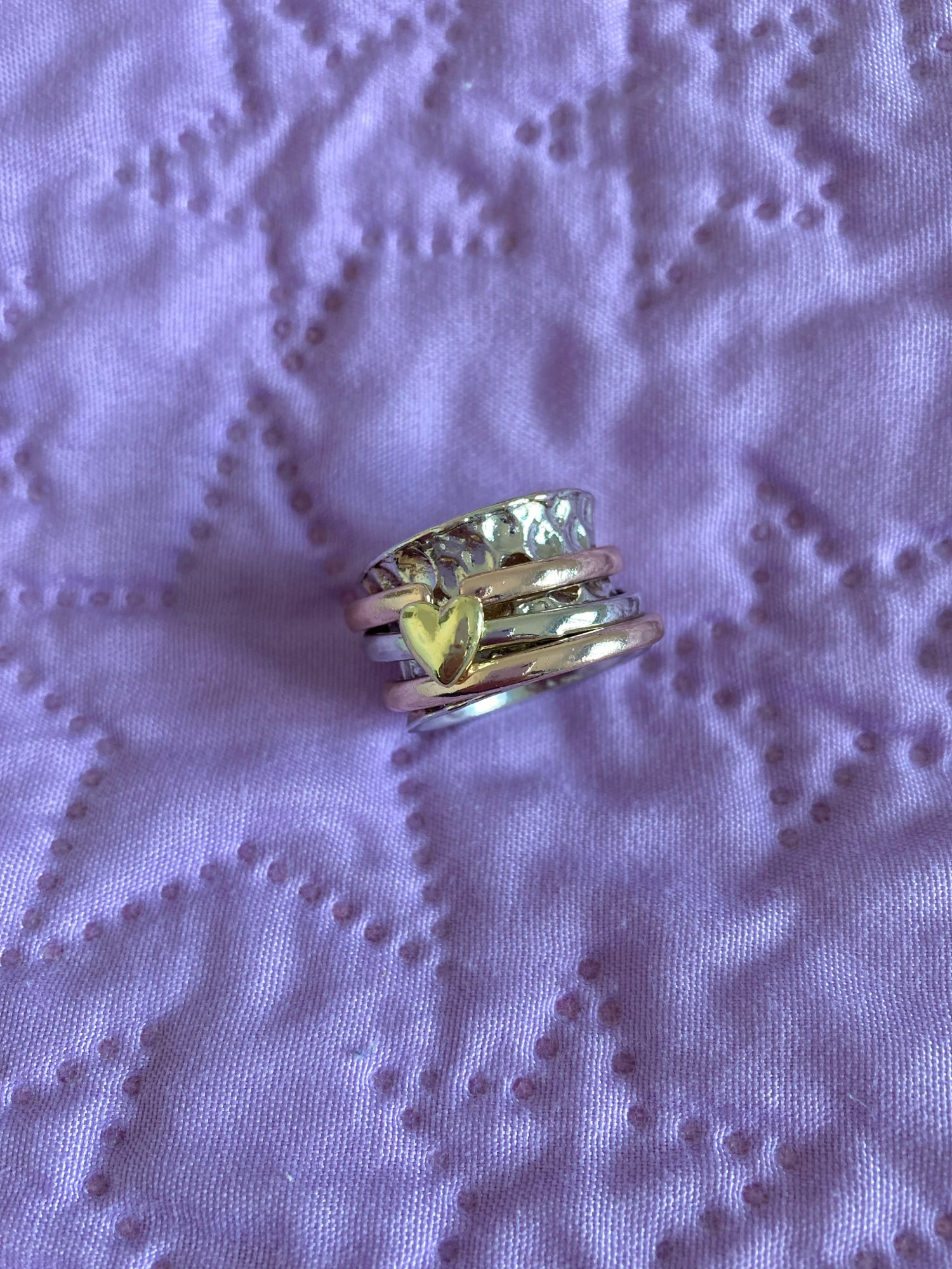 Self Love Spinner Heart Ring