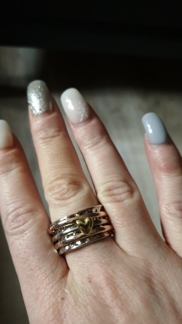 Self Love Spinner Heart Ring