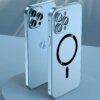 For iPhone 13/14 Series Single-Sided Snap Fastener Aluminum Alloy Frame Phone Case