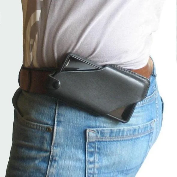 Genuine EDC Leather Phone Holder Phone Case Waist Belt Bag - Lulunami