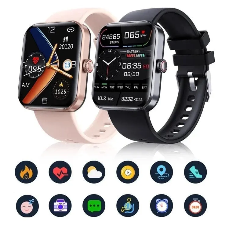 fvear - (All day monitoring of heart rate,blood sugar, and blood pressure) Bluetooth Fashion Smartwatch