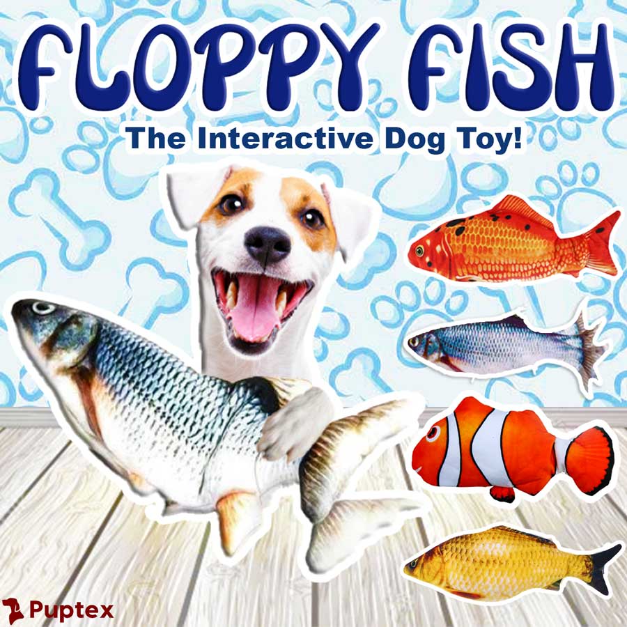 Floppy Fish Interactive Dog Toy Lulunami