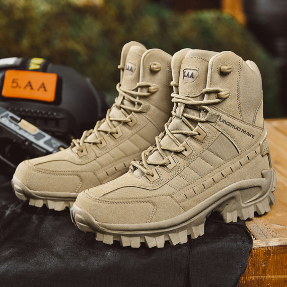 Men's Waterproof Outdoor Anti-Puncture Work Combat Boots Army Boots ...