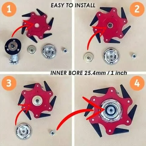 universal 6 steel razors trimmer head 2
