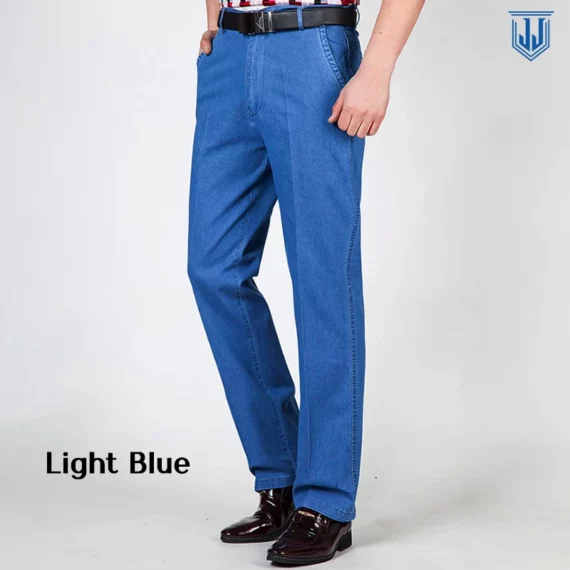 JettJeans3 - Men's High Waist Straight Fit Stretch Jeans - Lulunami