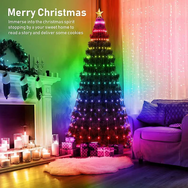 Multi-color LED Animated Outdoor Christmas Tree String Lights - Lulunami