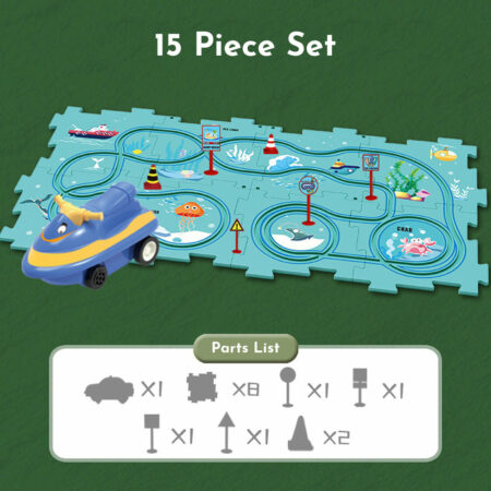 PuzzleRacer Kids Car Track Set