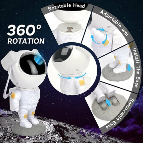 Spaceman Galaxy Starry Night Projector LED Night Lamp
