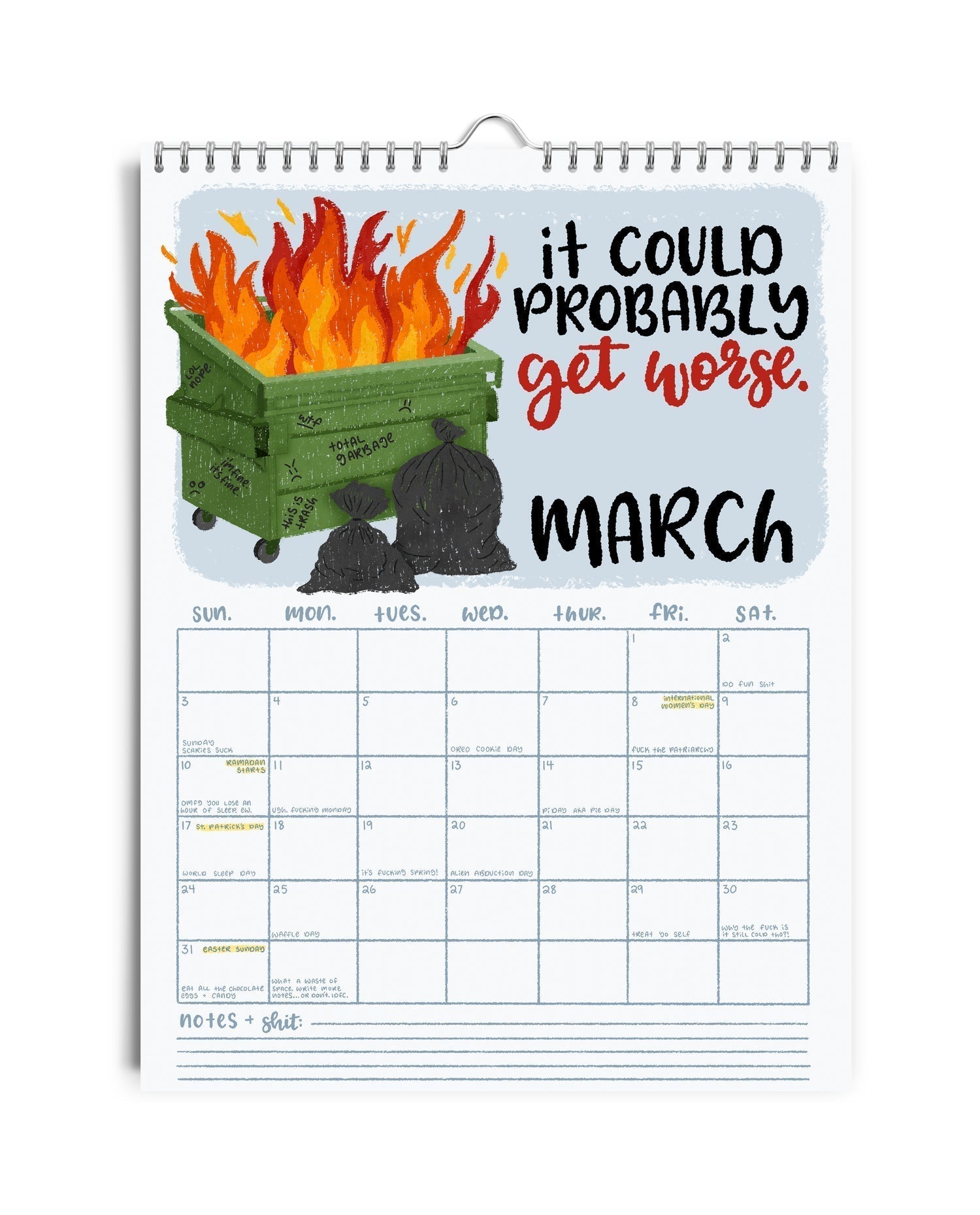 HERE WE FUCKING GO AGAIN 2024 CALENDAR Lulunami