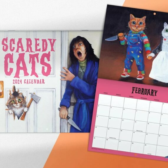 Scaredy Cats 2024 Monthly Calendar Lulunami
