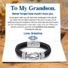To My Grandson, I Will Always Be With You Linked Bracelet