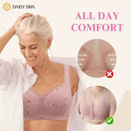 Lisa Charm Daisy Bra - Comfortable & Convenient Front Button Bra