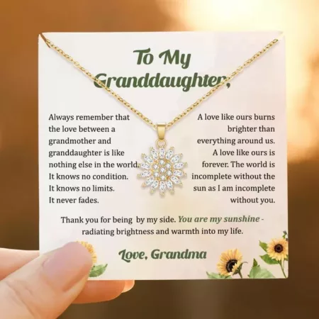 Last Day 75% OFF - To My Granddaughter Sunflower Fidget Necklace