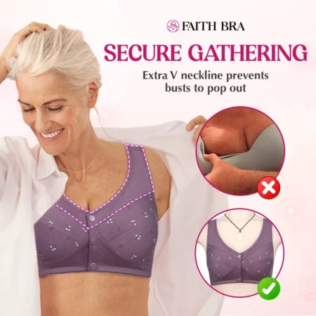 Faith Bra - Designed for Senior - Front Closure Cotton Bra