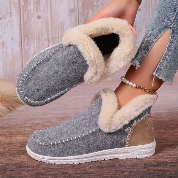 Soft, Plush Slip-on Sneakers For Cozy Feet