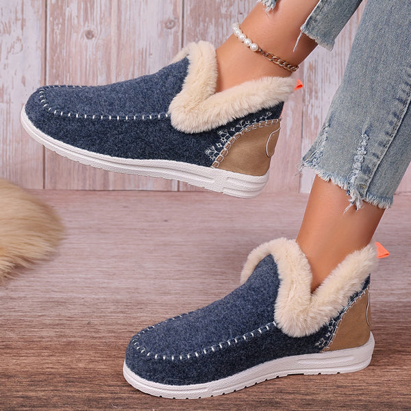 Soft, Plush Slip-on Sneakers For Cozy Feet